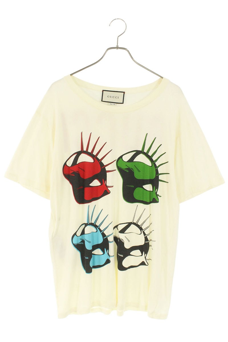 GUCCI Front Print T-Shirt White Size M