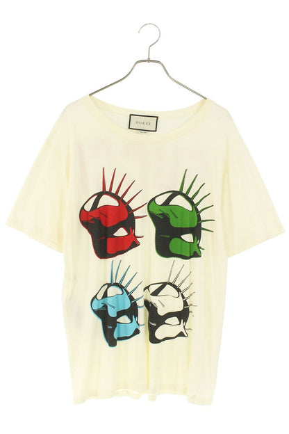 GUCCI Front Print T-Shirt White Size M