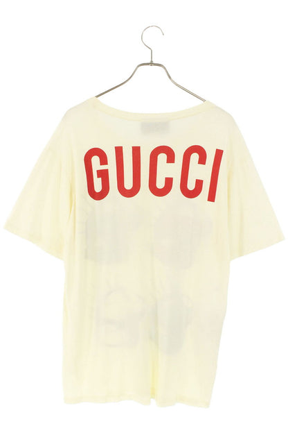 GUCCI Front Print T-Shirt White Size M