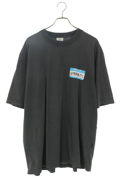 Vetements 23SS Hello my name is Print T-Shirt Gray Size S