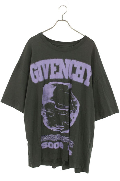 GIVENCHY Logo Print T-Shirt Gray/Purple Size XXL