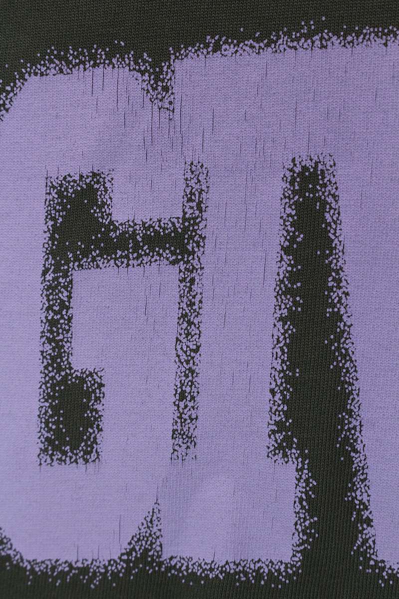 GIVENCHY Logo Print T-Shirt Gray/Purple Size XXL