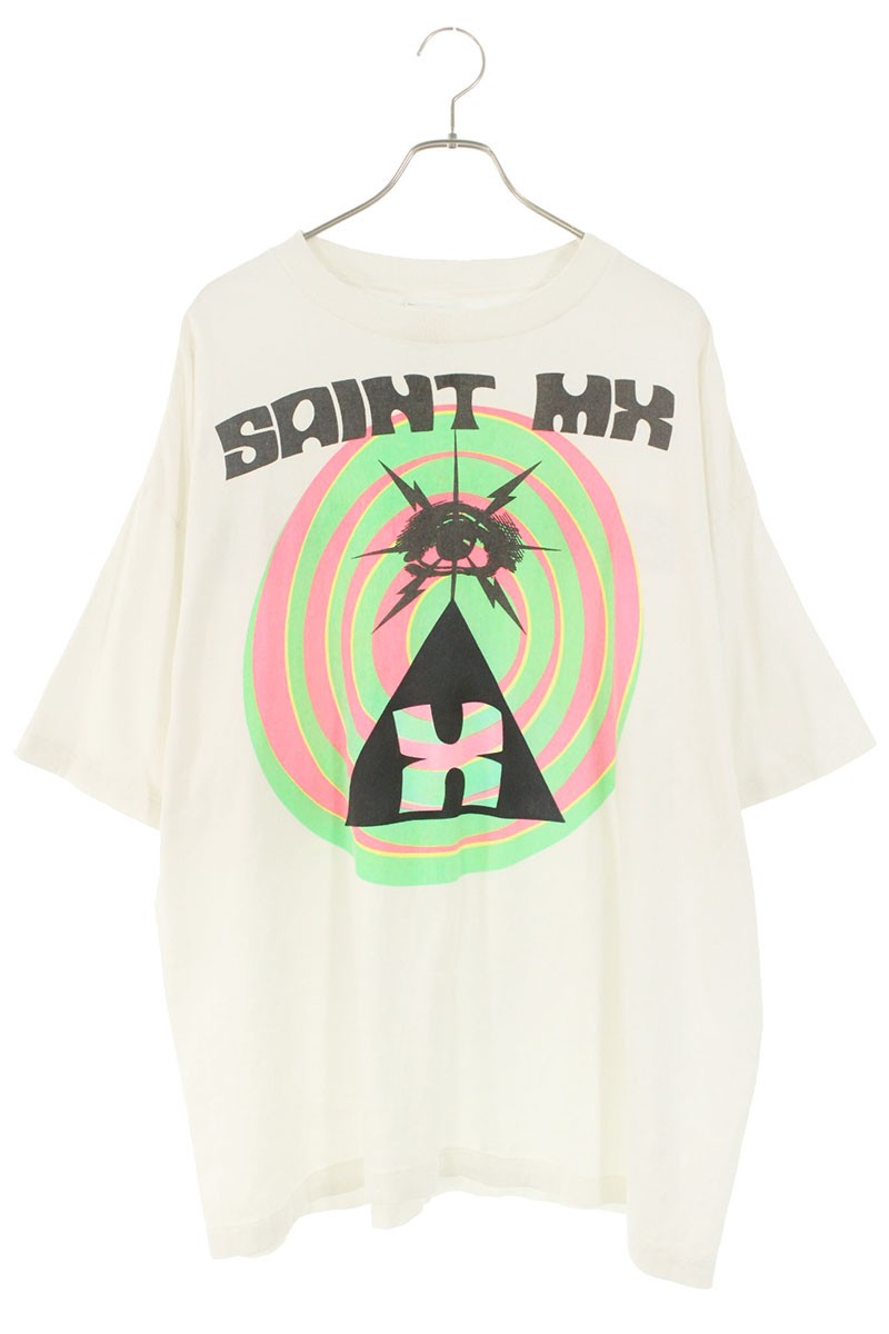 Saint Michael MX Print Vintage T-Shirt White Size XXL