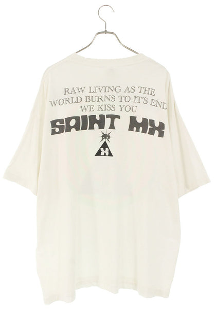 Saint Michael MX Print Vintage T-Shirt White Size XXL
