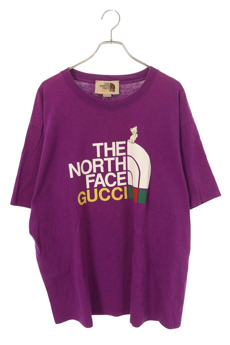 GUCCI Front Logo T-Shirt Purple Size XXL