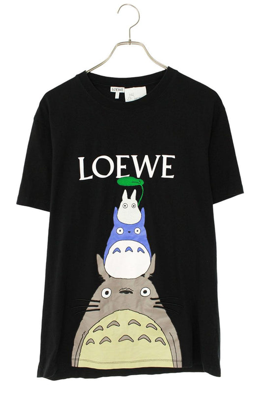 Loewe Print Logo Embroidered T-Shirt Black Size XL