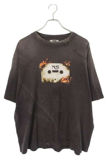 SAINT MICHAEL Vintage Nas Print Tee Black Size XL