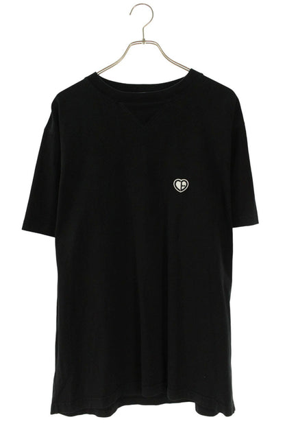 DIOR 22SS Heart Logo Embroidered T-shirt Black Size L