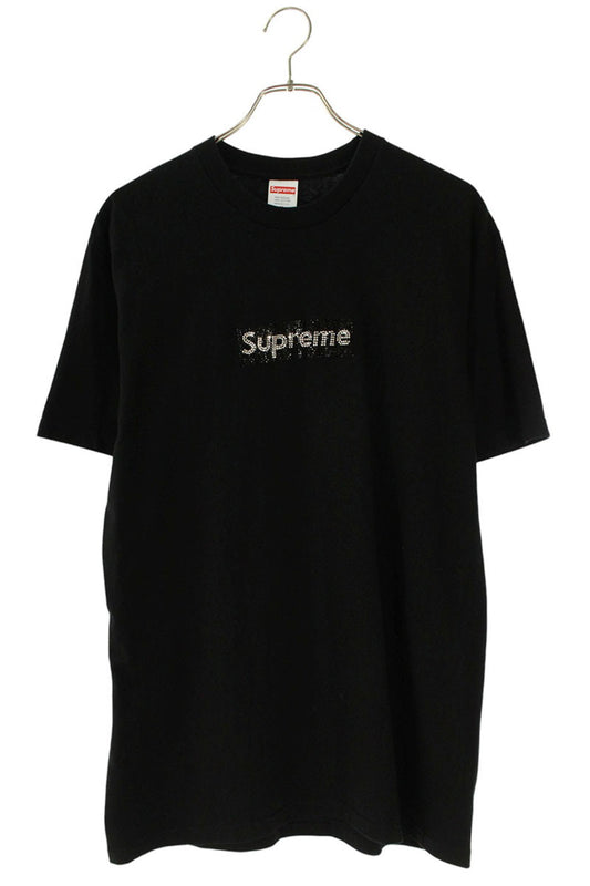 Supreme 19SS Swarovski Box Logo Tee T-Shirt Black Size M
