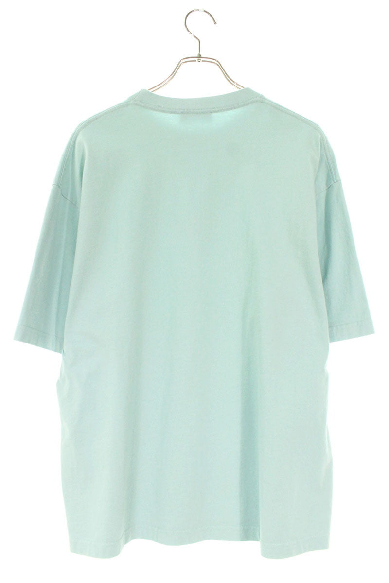 Balenciaga BB Logo Embroidered Oversized T-Shirt Blue Size M