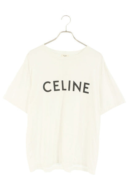 CELINE Loose Fit Logo Print T-shirt White Size S