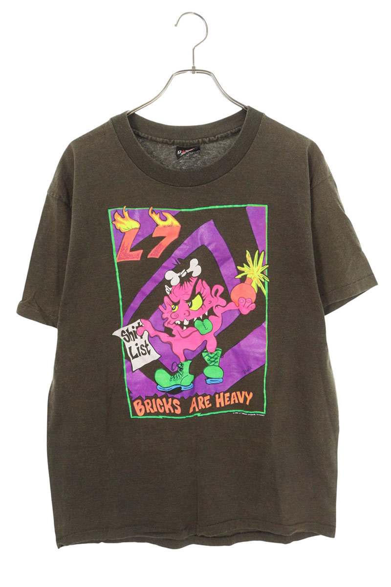 VINTAGE L7 Bricks Are Heavy Print T-shirt Black Size XL