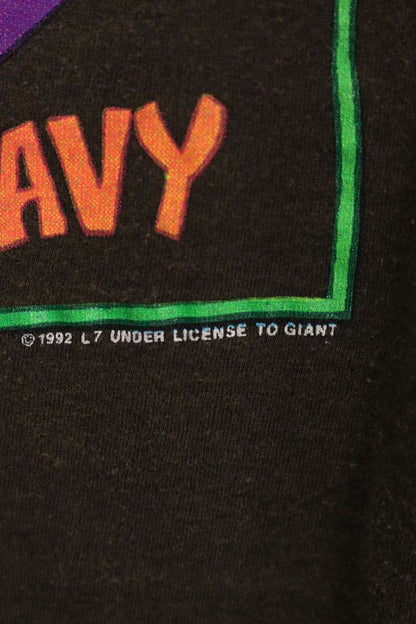 VINTAGE L7 Bricks Are Heavy Print T-shirt Black Size XL