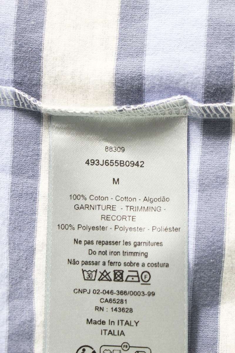 DIOR Applique Pocket Striped T-shirt Multi Size M