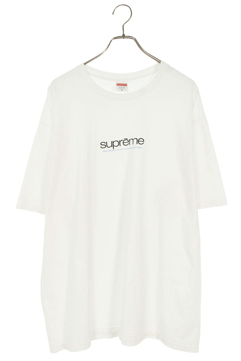 Supreme 21SS Five Boroughs Tee Logo Print T-Shirt White Size XL
