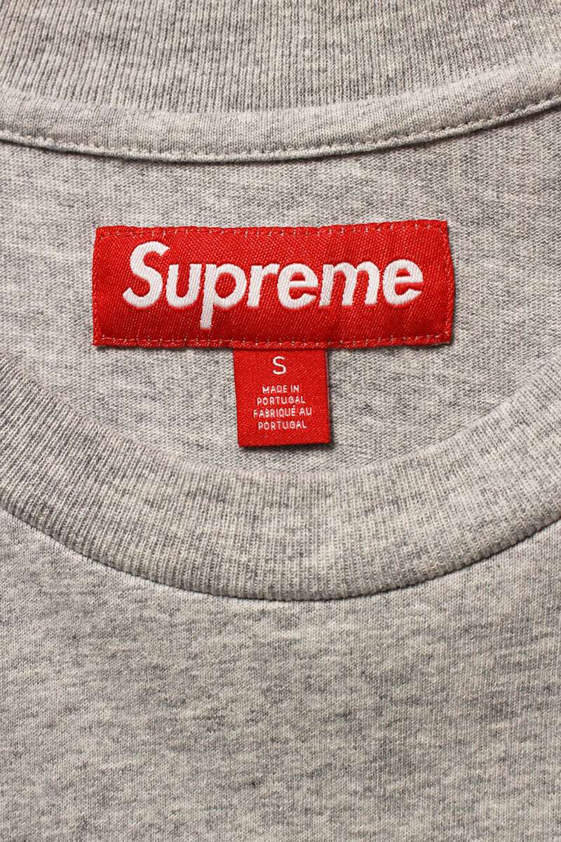 SUPREME Small Box Tee Print T-Shirt Gray Size S