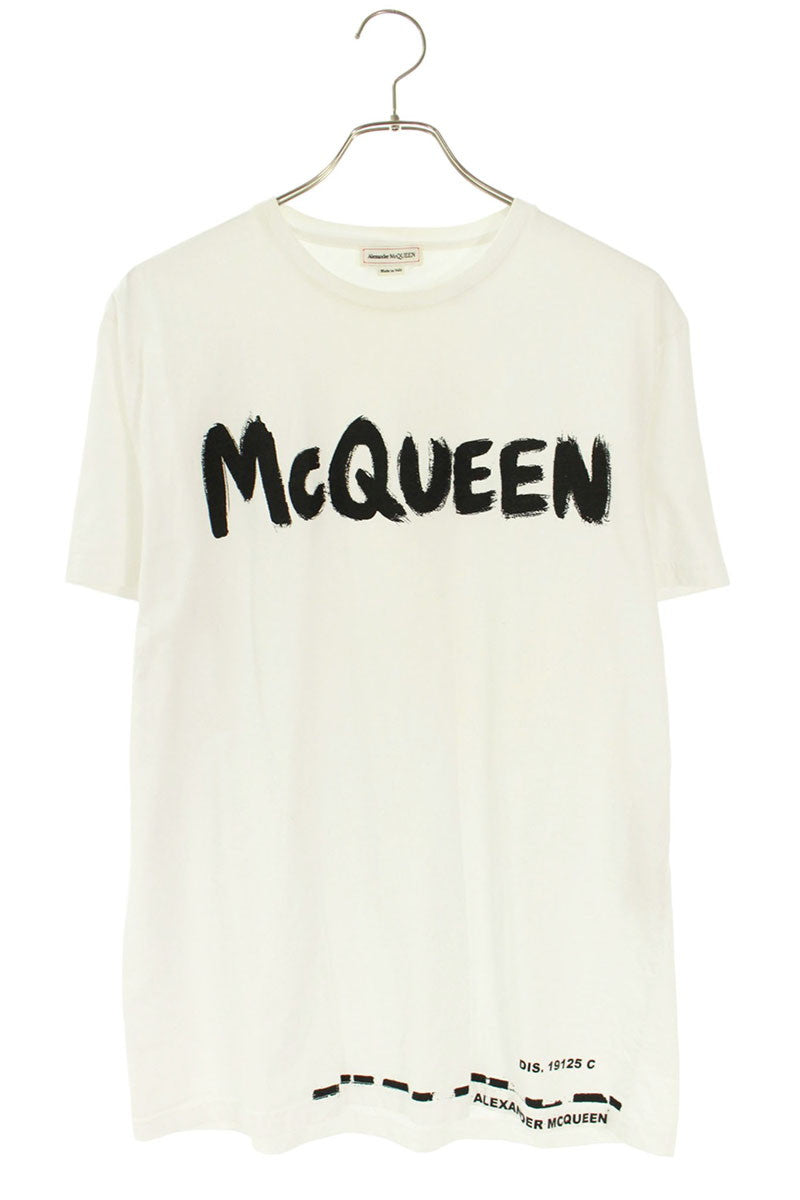 Alexander McQUEEN Logo Print T-Shirt White Size L