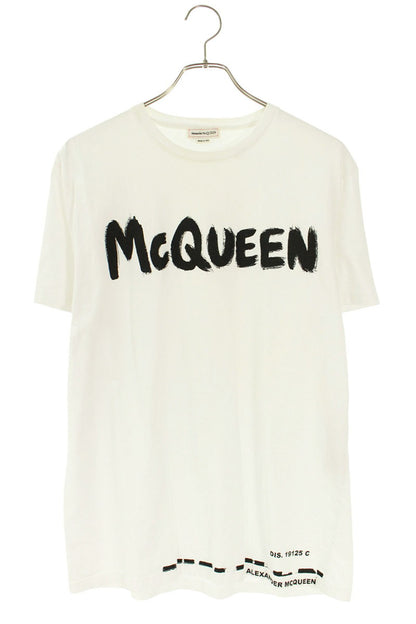 Alexander McQUEEN Logo Print T-Shirt White Size L