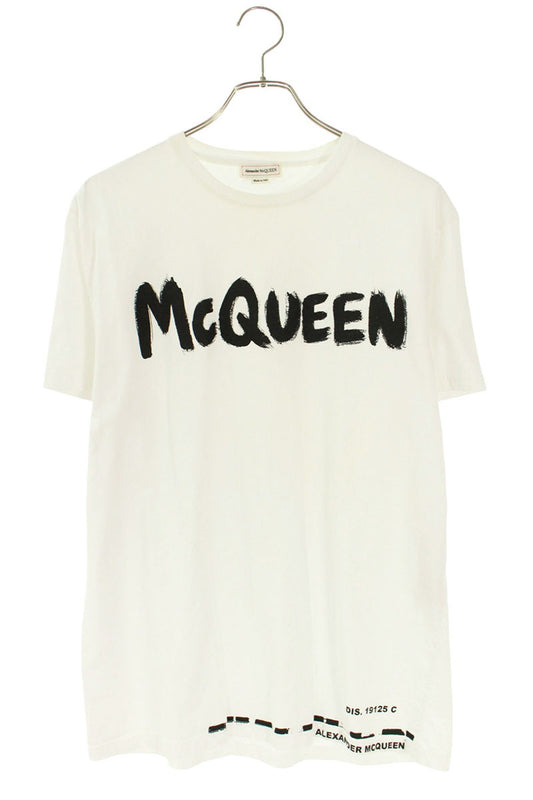 Alexander McQUEEN Logo Print T-Shirt White Size L