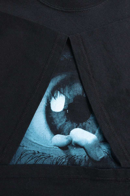 VINTAGE Black "the EYE" Graphic Print T-Shirt Size XL