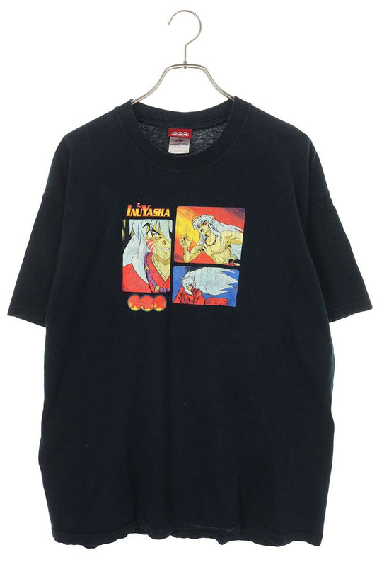 VINTAGE Character Print T-Shirt Black Size XL