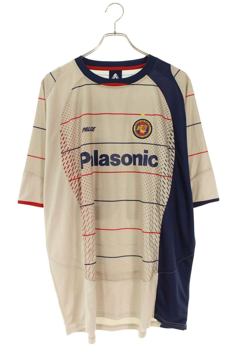 Palace PRO TEAM JERSEY T-Shirt Beige x Blue Size XL