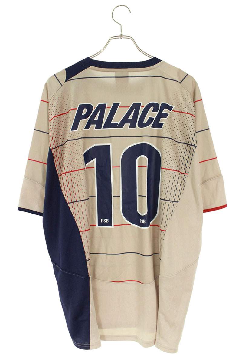 Palace PRO TEAM JERSEY T-Shirt Beige x Blue Size XL