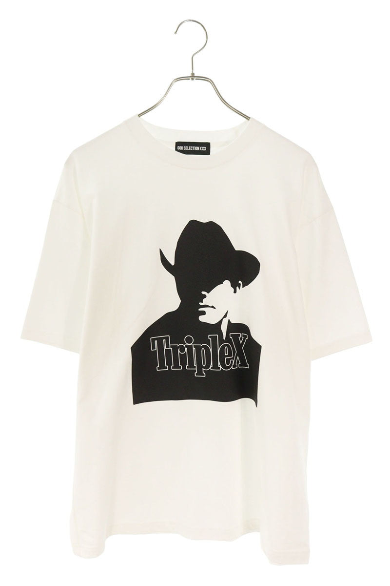 GOD SELECTION XXX White Logo Print T-Shirt Size L