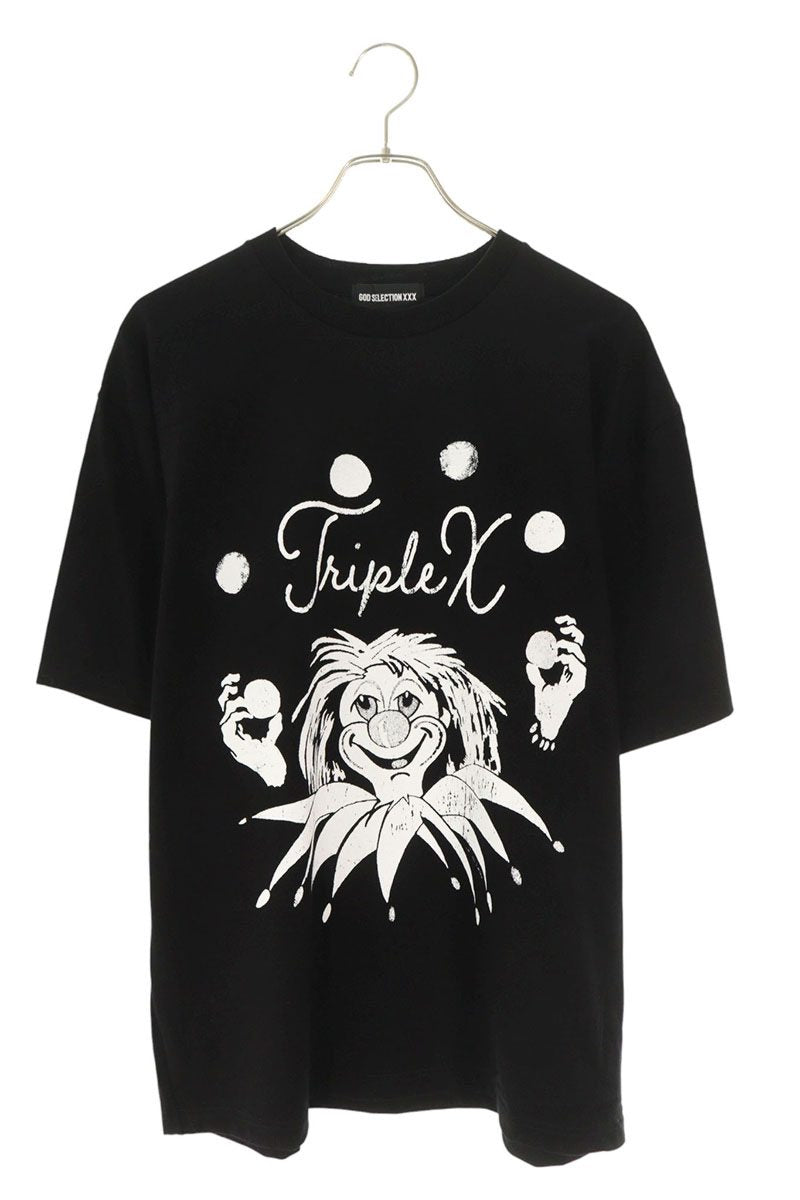 GOD SELECTION XXX Black Logo Print T-Shirt Size L