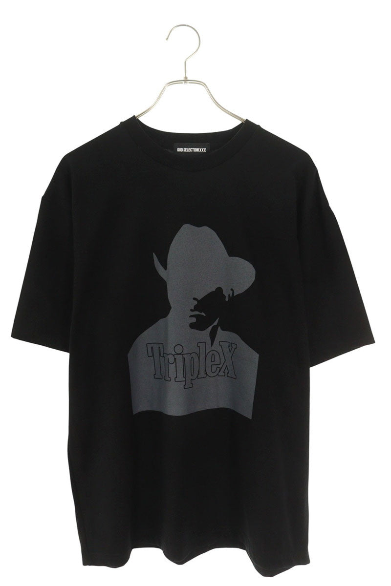 GOD SELECTION XXX Black Logo Print T-Shirt Size L