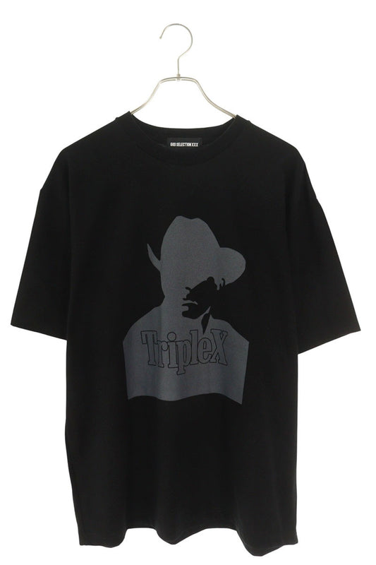GOD SELECTION XXX Black Logo Print T-Shirt Size L