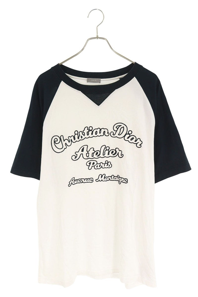 DIOR Atelier Logo Embroidered T-Shirt White Size XL