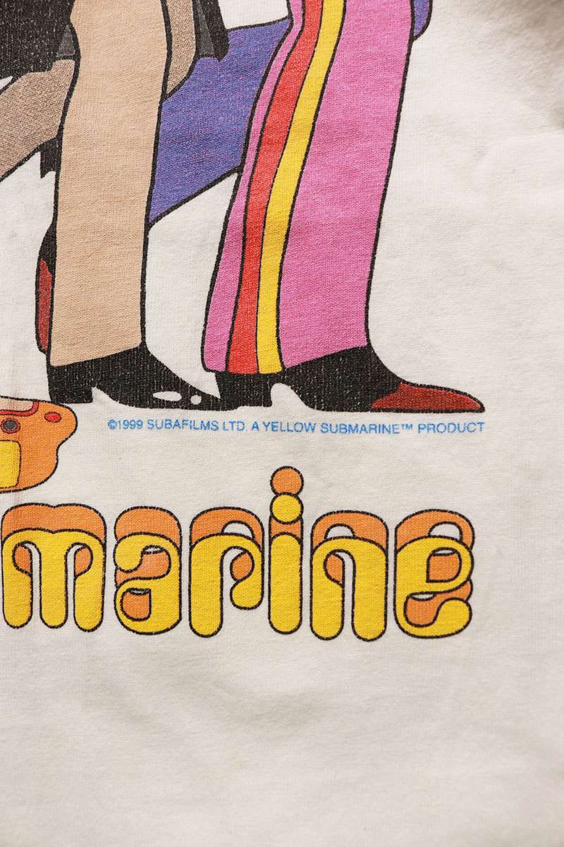 VINTAGE The Beatles Yellow Submarine T-Shirt White Size XL