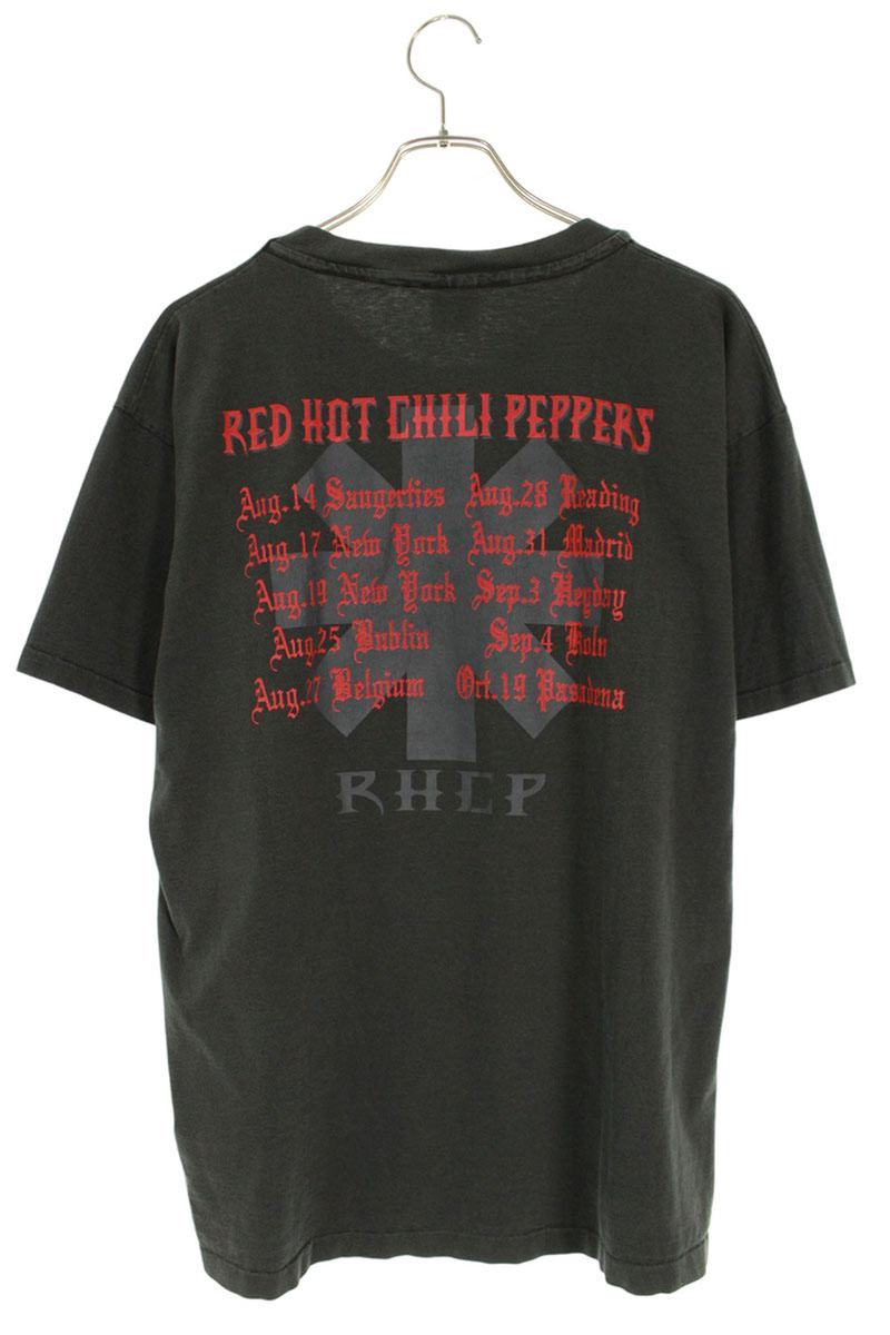 VINTAGE RHCP Tour Print T-Shirt Black Size XL