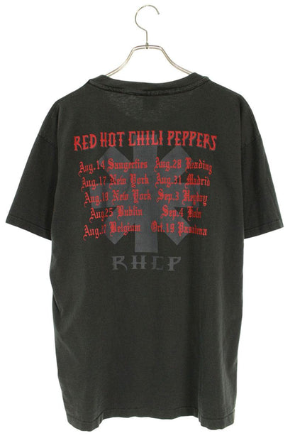 VINTAGE RHCP Tour Print T-Shirt Black Size XL