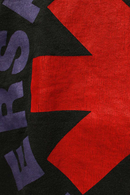 VINTAGE RHCP Tour Print T-Shirt Black Size XL