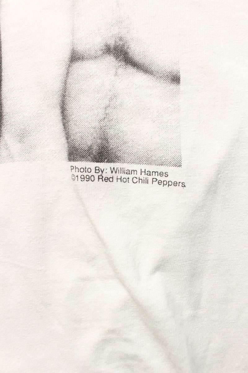 VINTAGE RHCP Photo Print T-Shirt White Size L