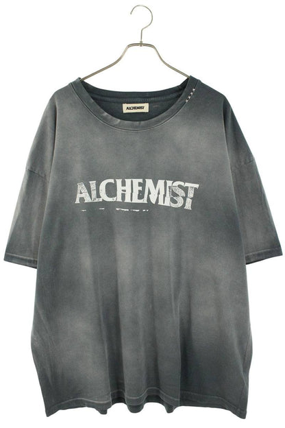 ALCHEMIST Gray Cotton Logo Print T-shirt Size XXL