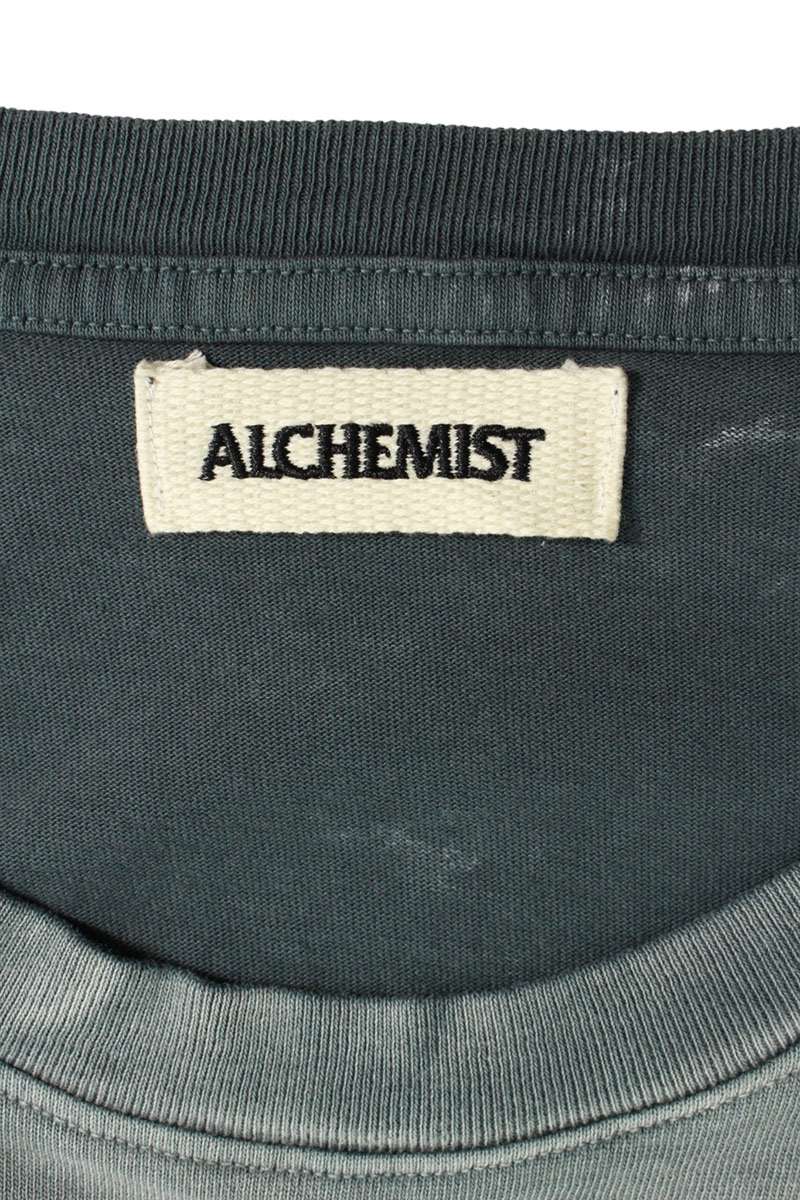 ALCHEMIST Gray Cotton Logo Print T-shirt Size XXL