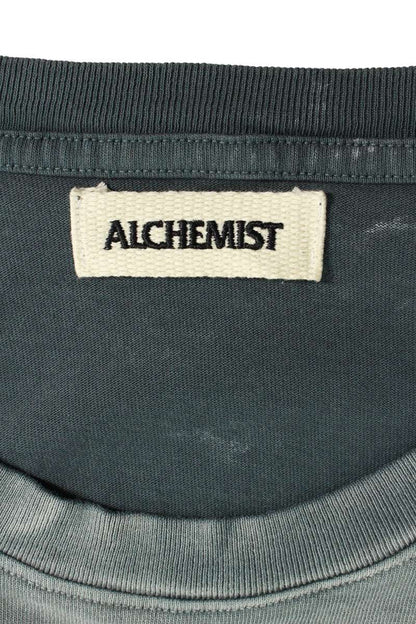 ALCHEMIST Gray Cotton Logo Print T-shirt Size XXL