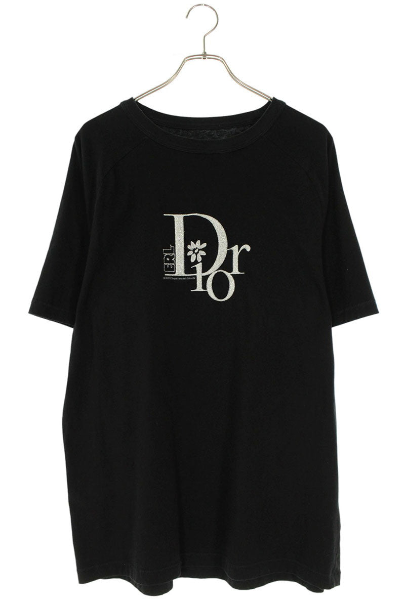DIOR x ERL Black Logo Embroidered T-shirt Size M