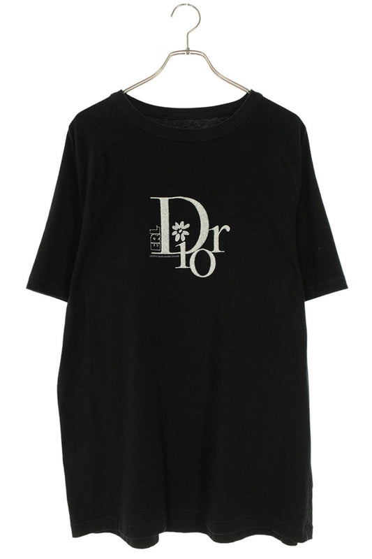 DIOR x ERL Black Logo Embroidered T-shirt Size M