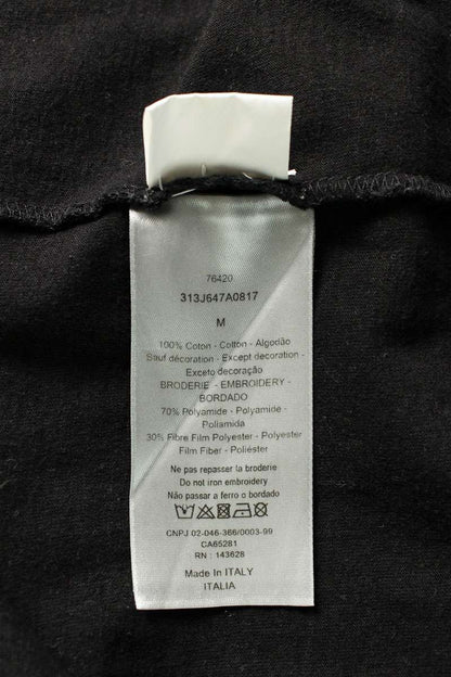 DIOR x ERL Black Logo Embroidered T-shirt Size M