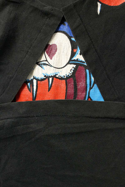 VINTAGE JESUS LIZARD Wolf Graphic T-shirt Black Size L
