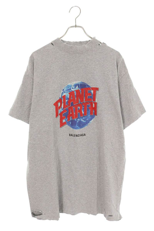 Balenciaga Distressed T-Shirt Gray Size 1