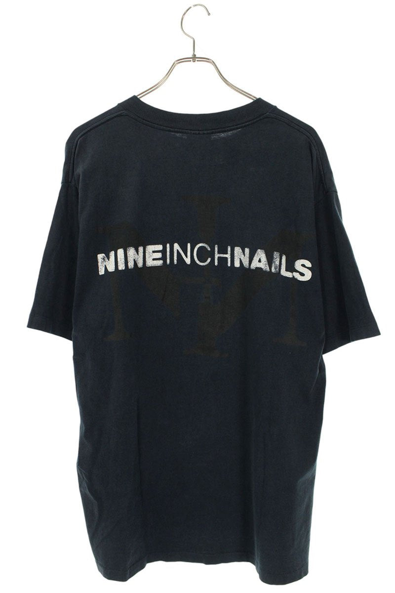 VINTAGE 90s Nine Inch Nails Box Logo Print T-Shirt Size XL