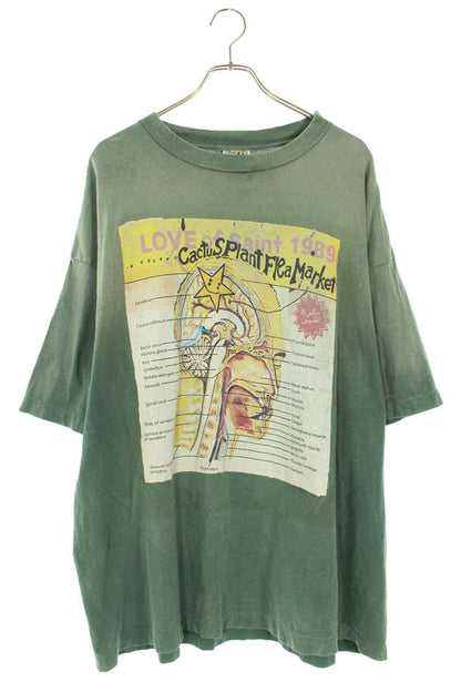 SAINT MICHAEL x CPFM 24AW Distressed SNT Tee Green Size XXL