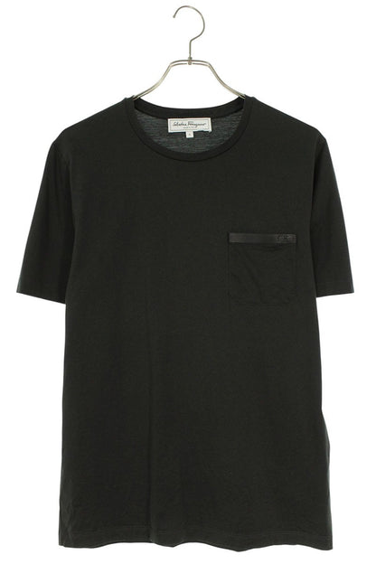 Salvatore Ferragamo Black Leather Trim T-shirt Size S