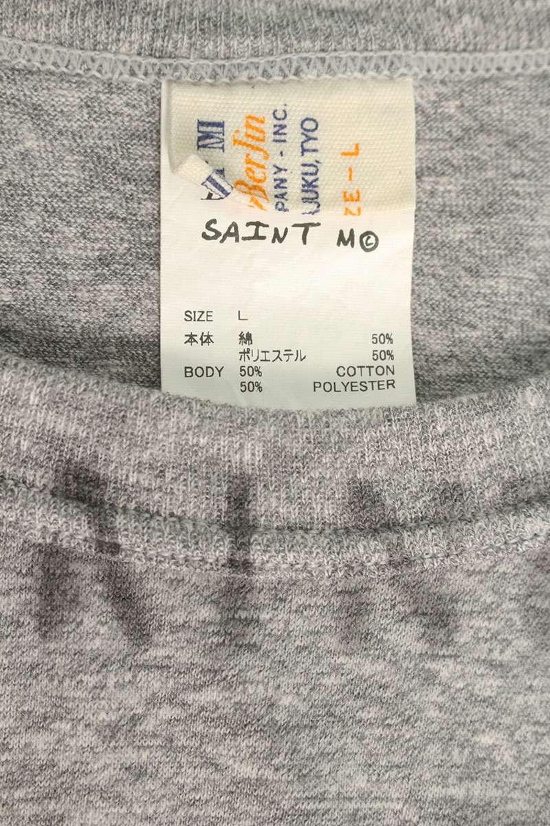 SAINT MICHAEL 25SS YOUNG Print Tee Gray Size L
