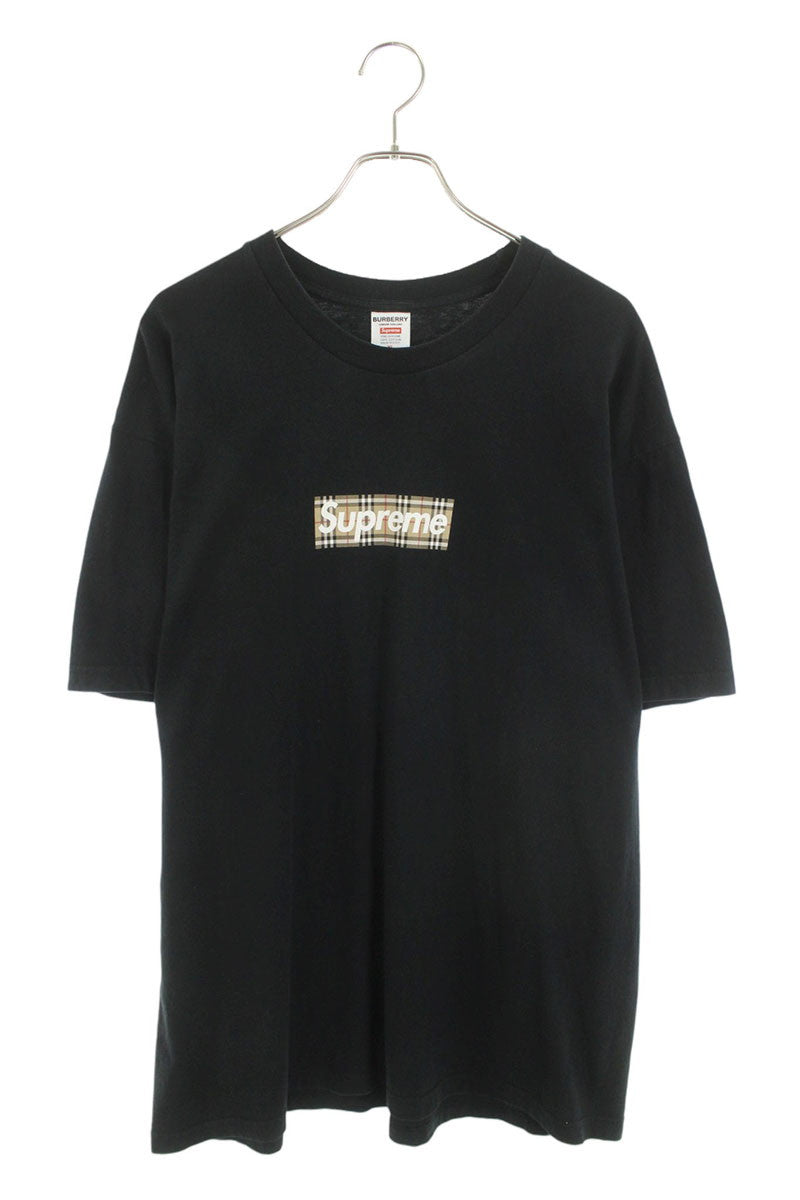 Supreme x Burberry Burberry Box Logo Tee T-Shirt Black Size XL